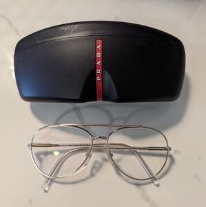 Prada gold aviator reading glasses